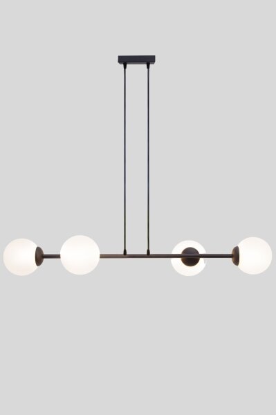 Lampadario a sospensione con filo FIRA 4xE27/60W/230V nero