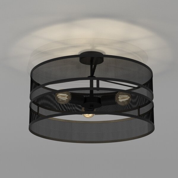 Surface-mounted lampadario GLUM 3xE27/60W/230V nero