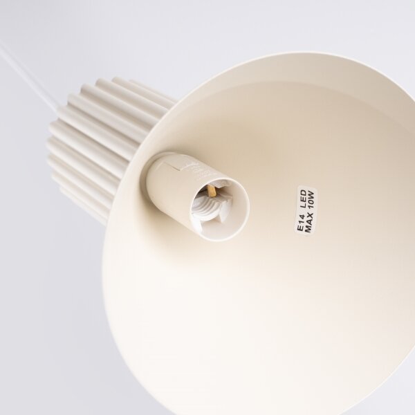 Sollux SL.1871 - Lampadario a sospensione con cavo ESTRIA 3xE14/10W/230V diam. 30 cm colore crema