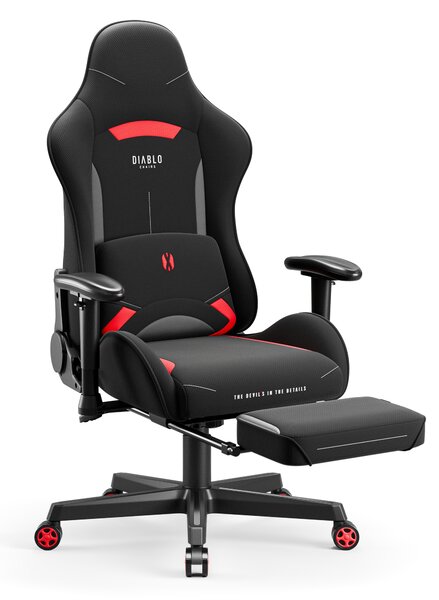Sedia girevole da gaming Diablo X-Starter nera e rossa