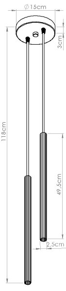 Sollux SL.1866 - Lampadario sospeso ARCHE 2xG9/8W/230V bianco