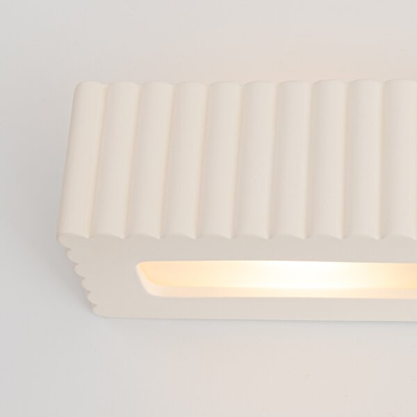 Sollux SL.1885 - Applique RIGATA 1xE27/15W/230V ceramica/bianca