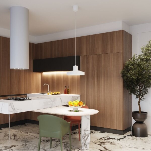 Sollux SL.1702 - Lampadario a sospensione con filo BILO 1xE27/15W/230V diametro 35 cm bianco