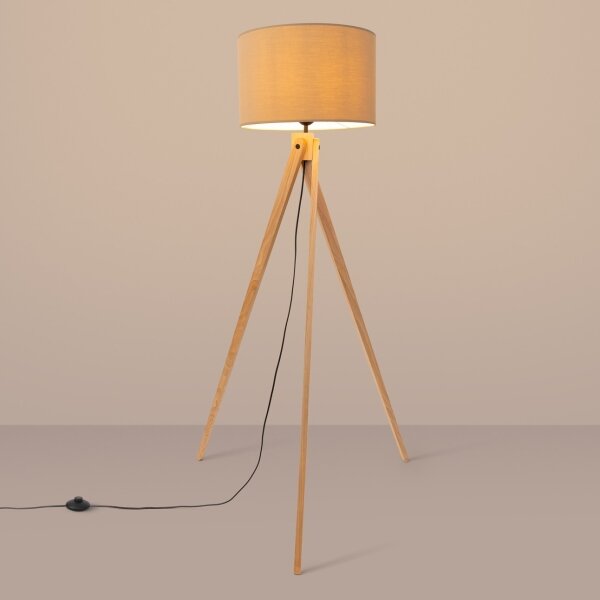 Sollux SL.1905 - Lampada da terra NATT 1xE27/15W/230V tortora