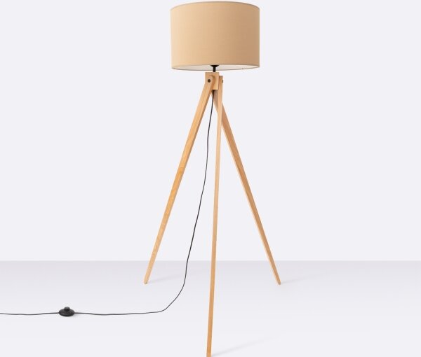 Sollux SL.1905 - Lampada da terra NATT 1xE27/15W/230V tortora