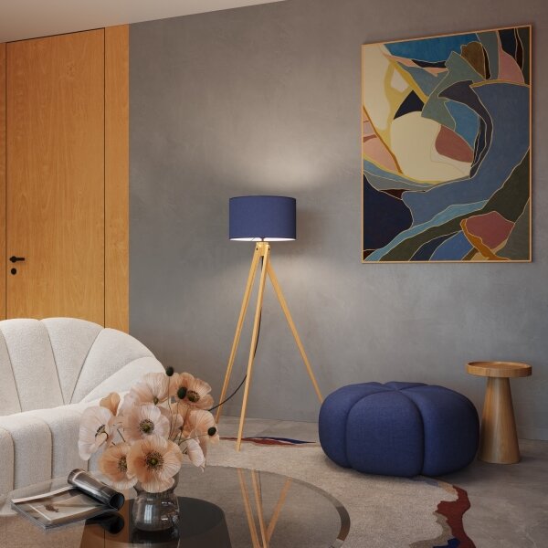 Sollux SL.1906 - Lampada da terra NATT 1xE27/15W/230V blu