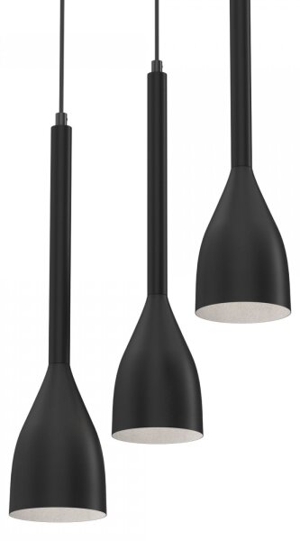 Lampadario su corda ISTAPPAR 3xE27/60W/230V nero