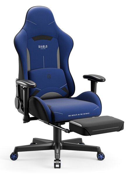 Poltrona da gaming in tessuto blu navy Diablo X-Starter
