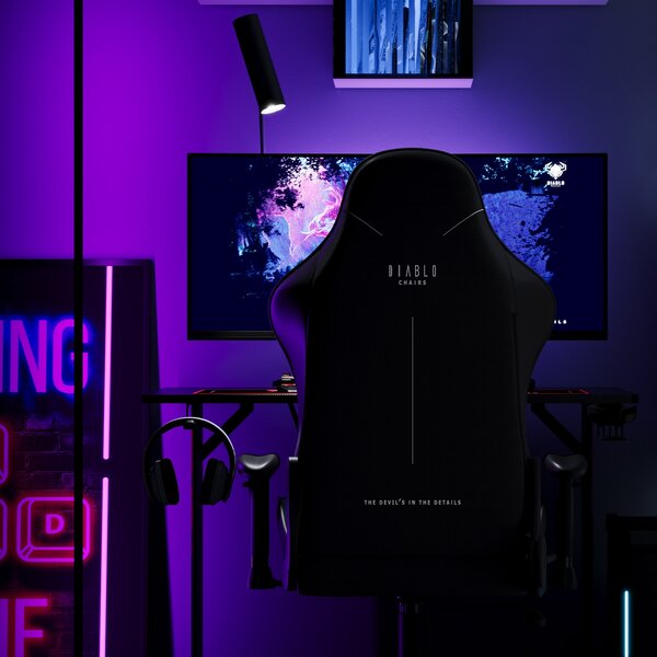 Poltrona da gaming in tessuto blu navy Diablo X-Starter