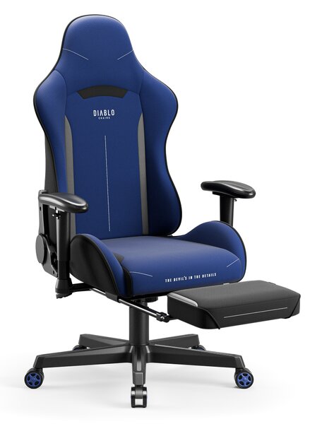 Poltrona da gaming in tessuto blu navy Diablo X-Starter