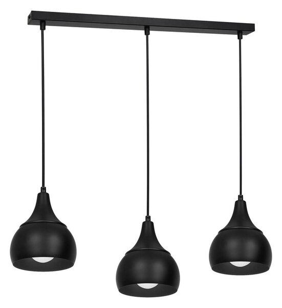 Lampadario su filo AKTAN 3xE27/60W/230V nero