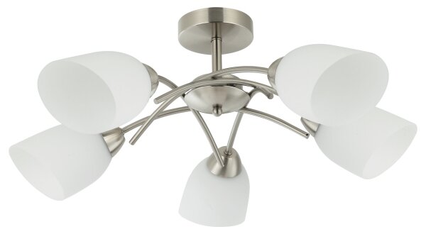 Lampadario a plafone DONNA 5xE27/60W/230V nichel
