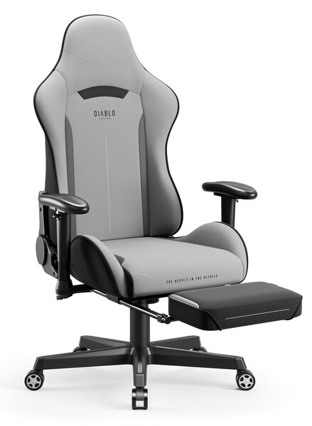 Poltrona da gaming in tessuto grigio Diablo X-Starter