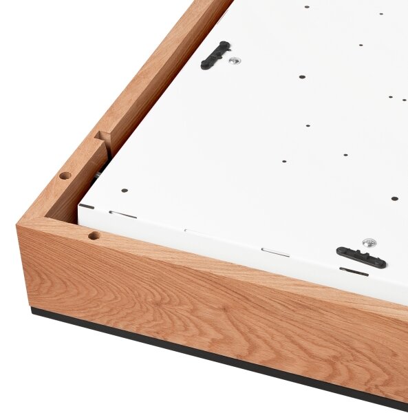 Plafoniera OAK SQUARE 4xE27/15W/230V 48x48 cm quercia/nero