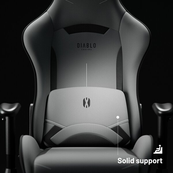 Poltrona da gaming in tessuto grigio Diablo X-Starter