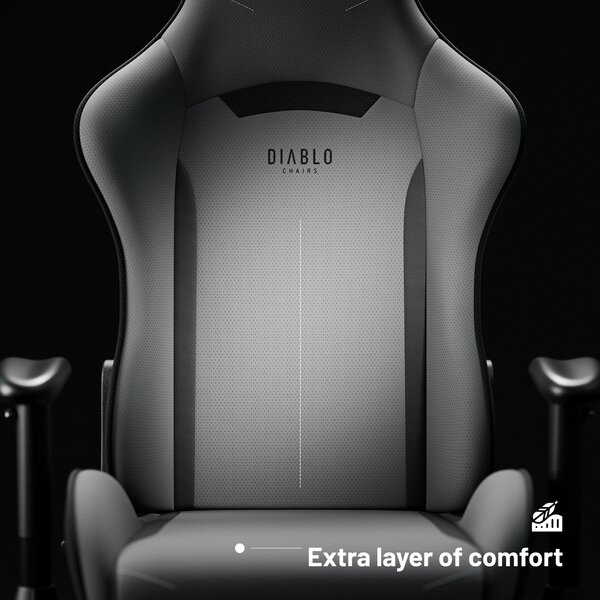 Poltrona da gaming in tessuto grigio Diablo X-Starter