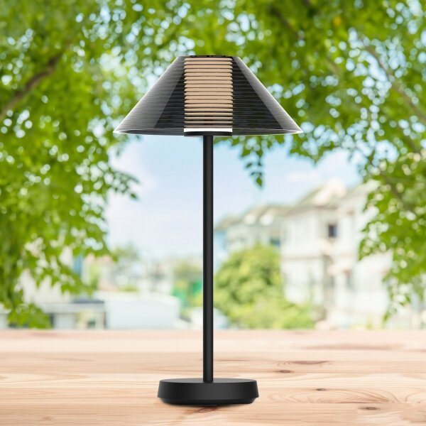 Lampada da tavolo LED dimmerabile SERENGETI LED/3,4W/5V USB 3600 mAh IP44 nero