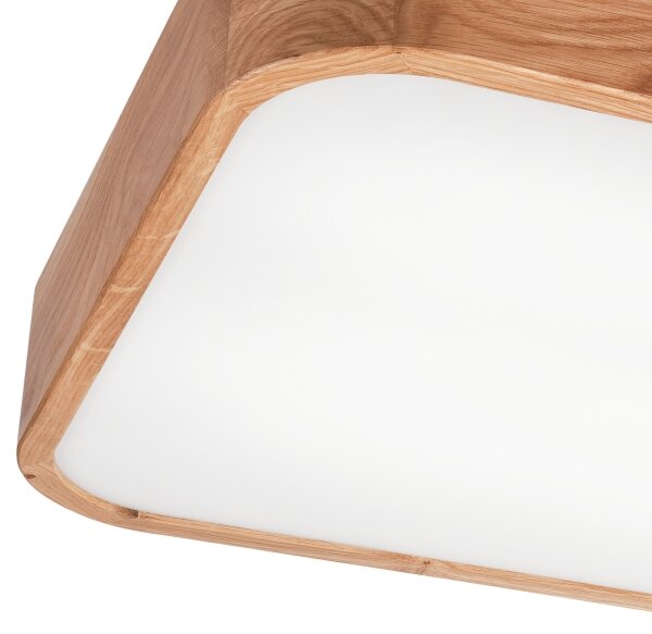 Plafoniera OAK SQUARE 4xE27/15W/230V 45x45 cm quercia
