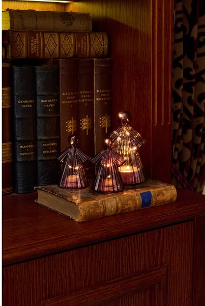 Decorazioni luminose bordeaux in set di 2 pezzi ø 6,5 cm Alberte - Sirius