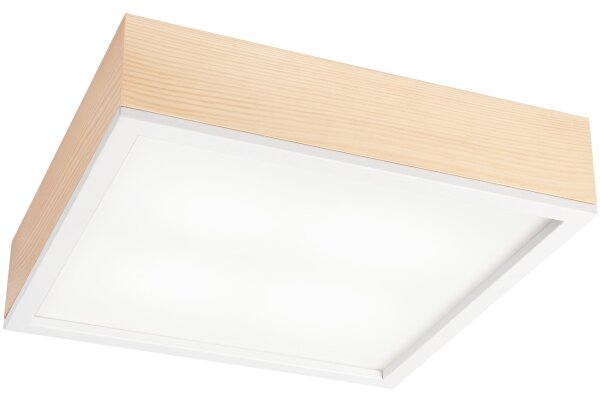 Plafoniera NATURAL SQUARE 4xE27/15W/230V 39x39 cm pino/bianco