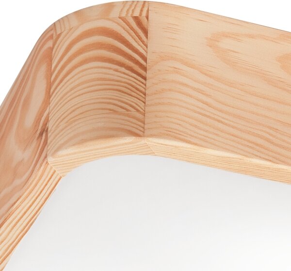 Plafoniera NATURAL SQUARE 2xE27/15W/230V 35x35 cm pino