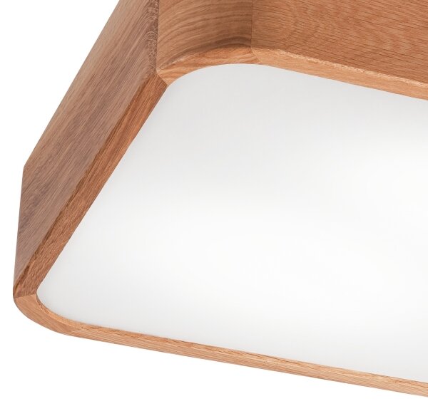 Plafoniera OAK SQUARE 2xE27/15W/230V 35x35 cm quercia