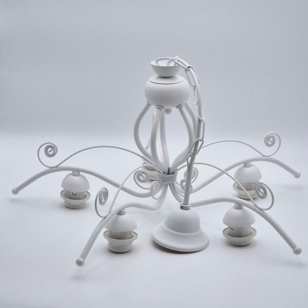 Lampadario a catena RETRO II 5xE27/60W/230V bianco