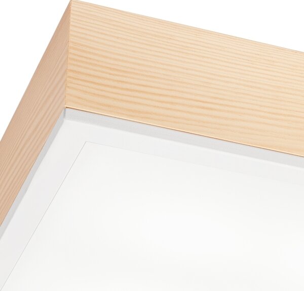 Plafoniera NATURAL SQUARE 4xE27/15W/230V 39x39 cm pino/bianco