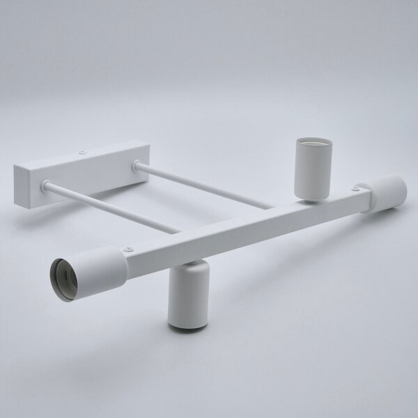 Lampadario a sospensione con supporto rigido ASTRID 4xE27/60W/230V bianco