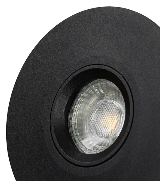 Faretto da incasso smart nero con Wifi GU10 50mm - Buco