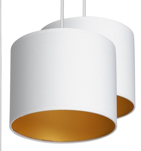 Lampadario a sospensione con filo ARDEN 5xE27/60W/230V bianco/oro