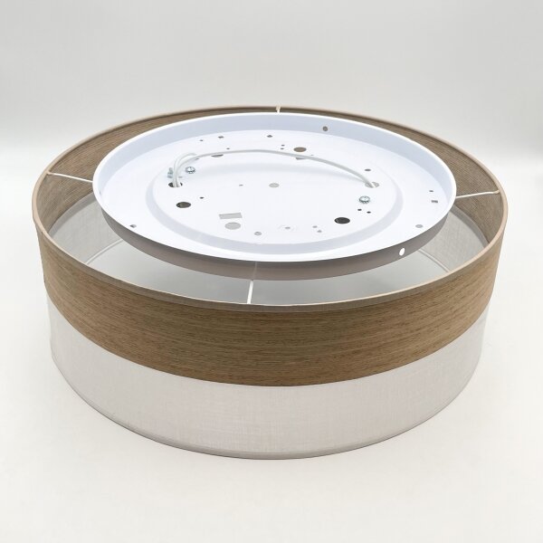 Plafoniera SIRJA WOOD 2xE27/15W/230V diametro 45 cm bianco/quercia