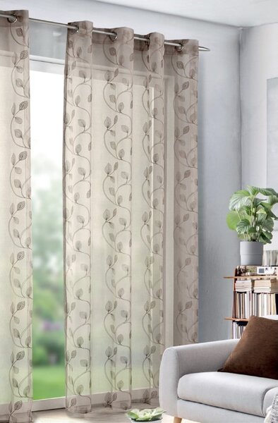 Tenda sottile marrone in voile 135x245 cm – Sehlbach