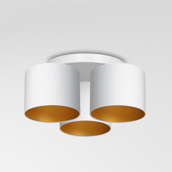 Lampadario a plafone ARDEN 3xE27/60W/230V bianco/oro