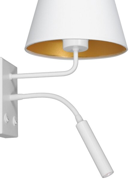 Lampada da parete ARDEN 1xE27/60W+1xG9/8W/230V bianco/oro