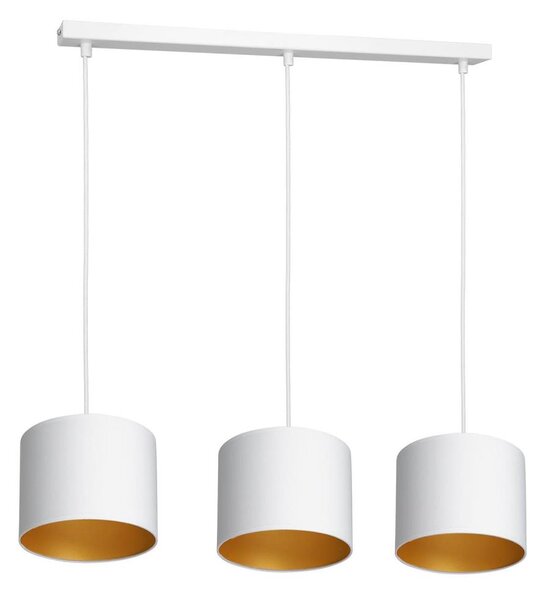 Lampadario a sospensione con filo ARDEN 3xE27/60W/230V bianco/oro