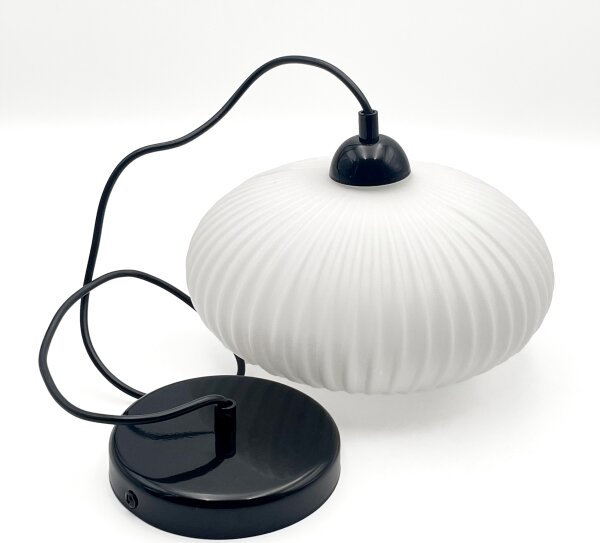 Lampadario a sospensione con filo HARMA 1xE27/15W/230V diametro 25 cm bianco/nero