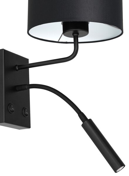 Lampada da parete ARDEN 1xE27/60W+1xG9/8W/230V nero/bianco