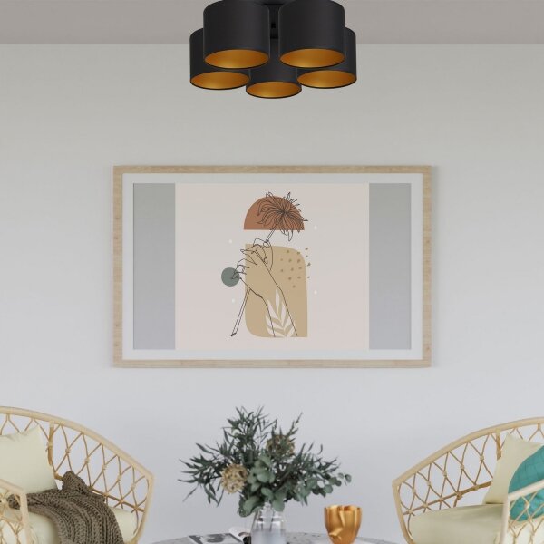 Plafoniera ARDEN 5xE27/60W/230V oro nero