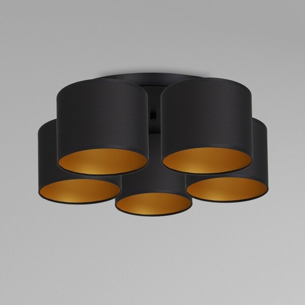 Plafoniera ARDEN 5xE27/60W/230V oro nero