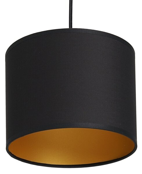 Lampadario su corda ARDEN 1xE27/60W/230Vdiametro 18 cm nero/oro