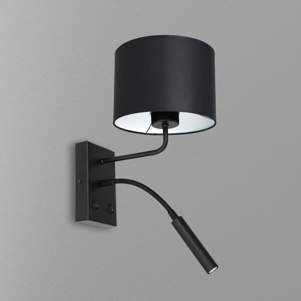 Lampada da parete ARDEN 1xE27/60W+1xG9/8W/230V nero/bianco