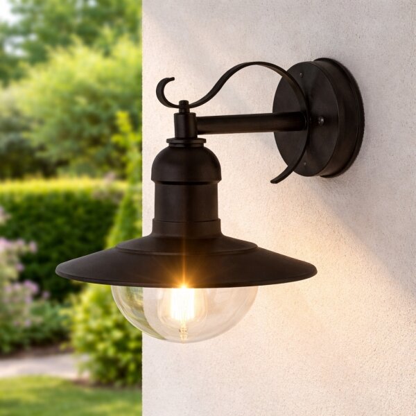 Brilagi - Lampada da parete esterna MOLDE 1xE27/60W/230V IP44 nera