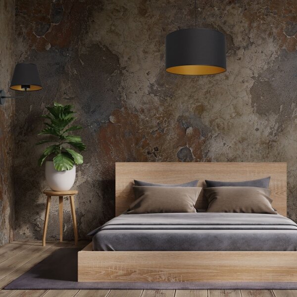 Lampada da parete ARDEN 1xE27/60W/230V nero/oro