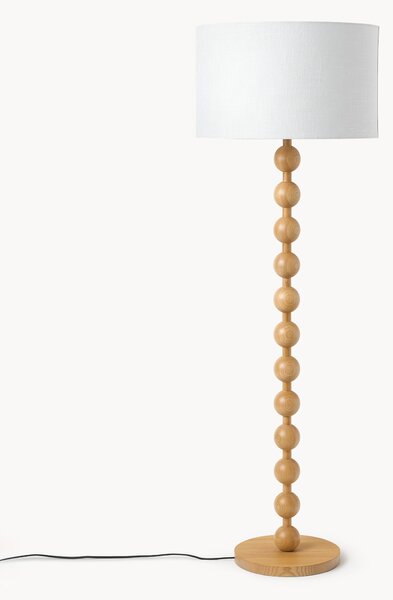 Lampada da terra con base in legno Shona