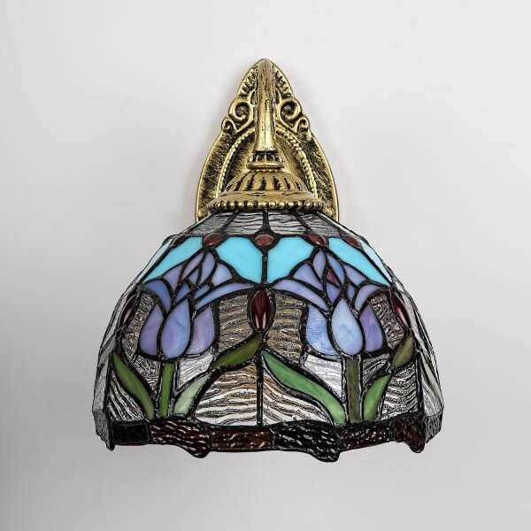 Brilagi - Lampada da parete Tiffany in vetro colorato LORAS 1xE27/40W/230V