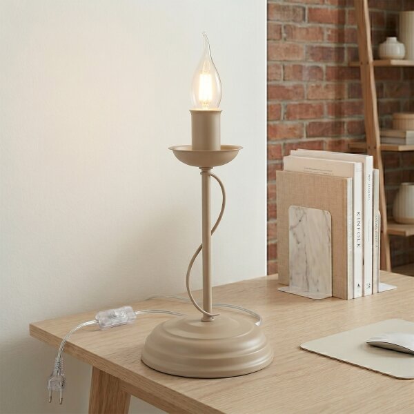 Lampada da tavolo ANTON 1xE14/60W/230V beige