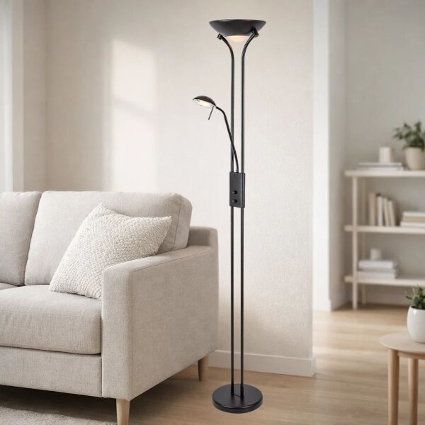 Brilagi - Lampada da terra dimmerabile SCARLETT 1xR7s/230W/230V + 1xG9/40W nera