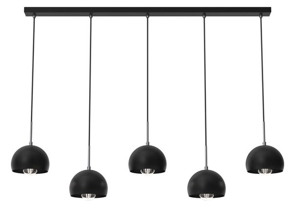 Lampadario su corda COOL 5xE27/60W/230V nero