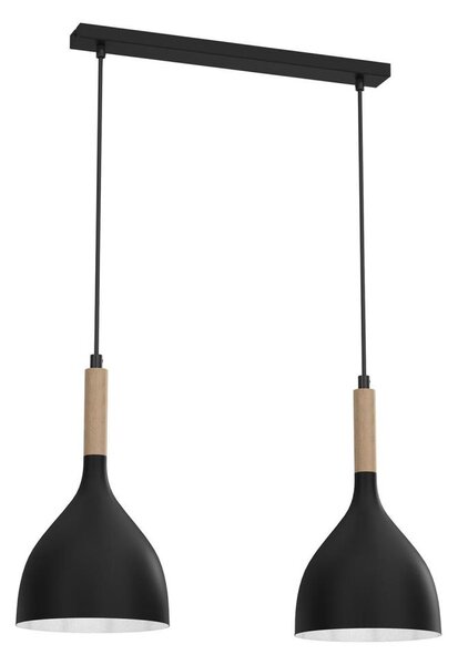 Lampadario a sospensione con filo NOAK WOOD 2xE27/60W/230V